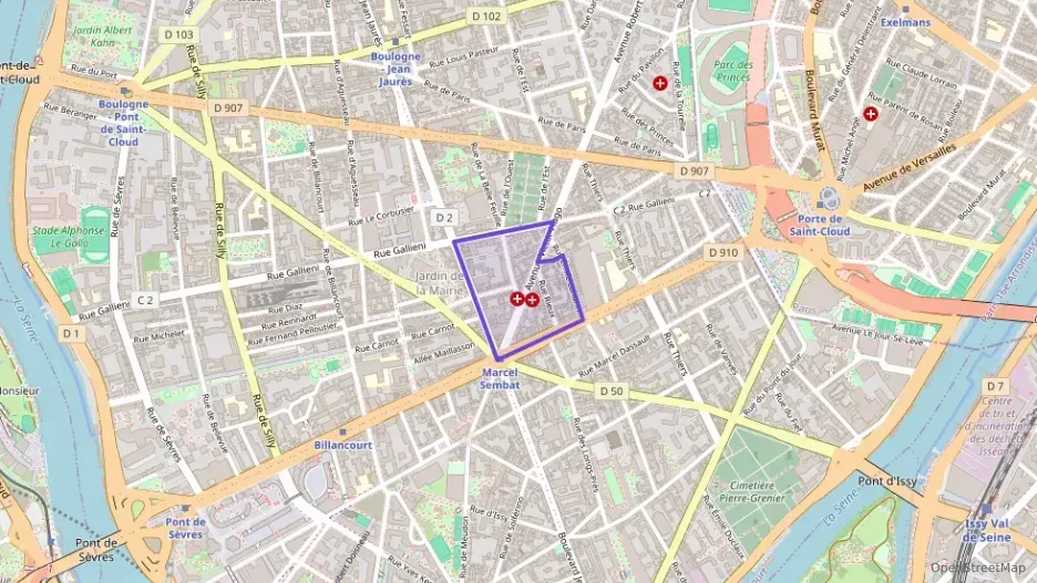 Appartement 51 m² deux pieces à vendre à Boulogne-Billancourt