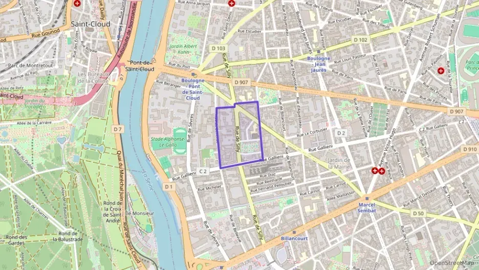 Appartement 50 m² deux pieces à vendre à Boulogne-Billancourt