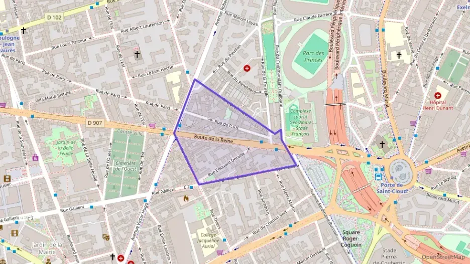 Appartement 72 m² trois pièces à vendre à Boulogne-Billancourt