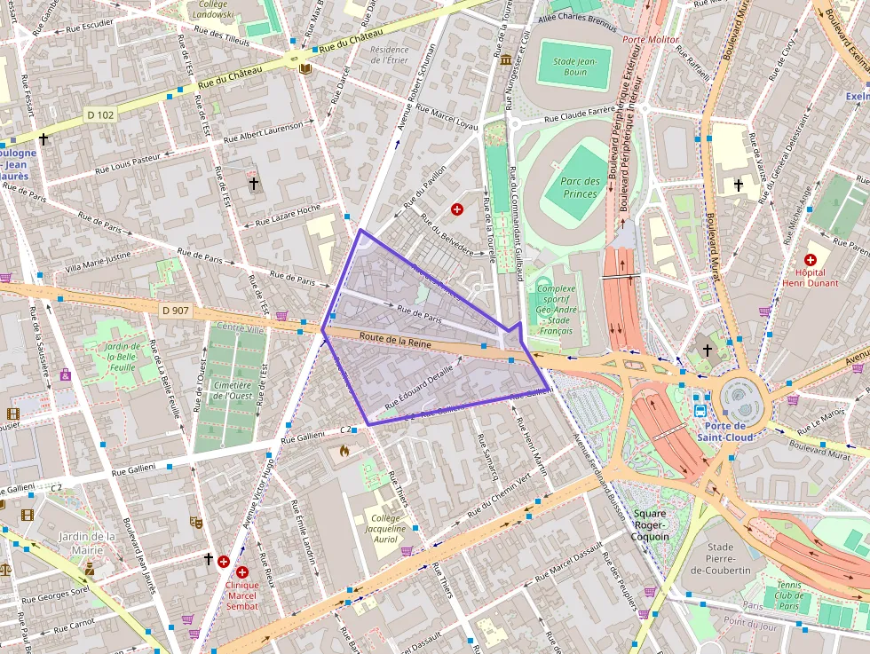 Appartement 65 m² trois pièces à vendre à Boulogne-Billancourt