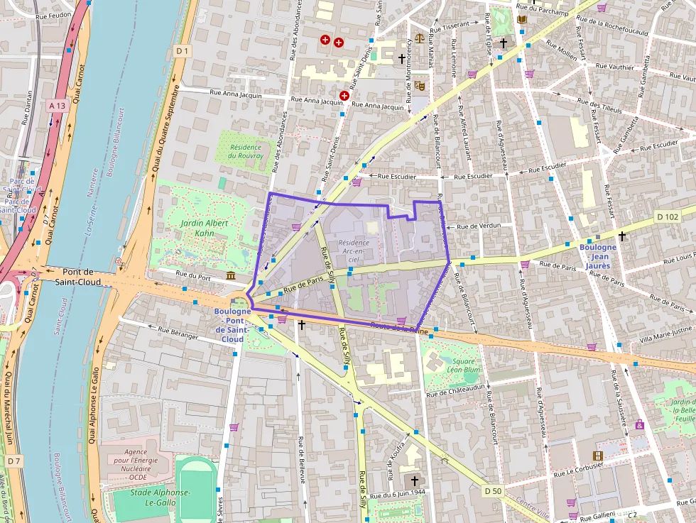 Appartement 58 m² trois pièces à vendre à Boulogne-Billancourt