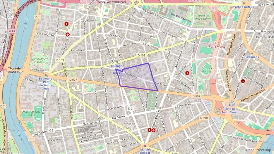 Appartement 77 m² quatre pièces à vendre à Boulogne-Billancourt