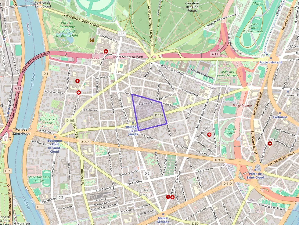 Appartement 82 m² trois pièces à vendre à Boulogne-Billancourt