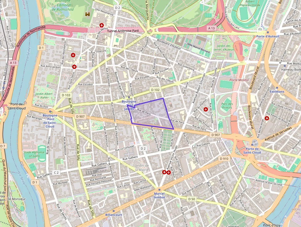 Appartement 42 m² deux pieces à vendre à Boulogne-Billancourt