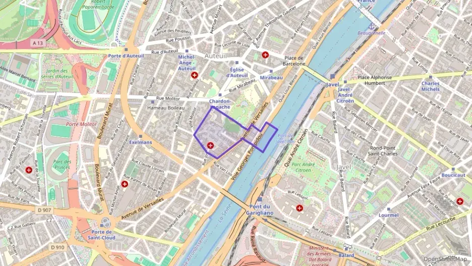 Appartement 65 m² deux pieces à vendre à Paris 16e Arrondissement