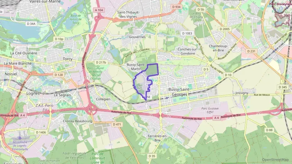Appartement 60 m² trois pièces à vendre à Bussy-Saint-Georges