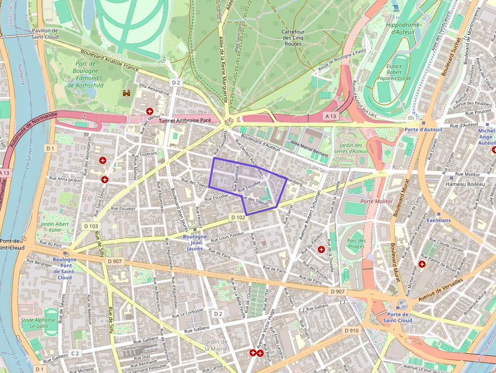 Appartement 59 m² trois pièces à vendre à Boulogne-Billancourt