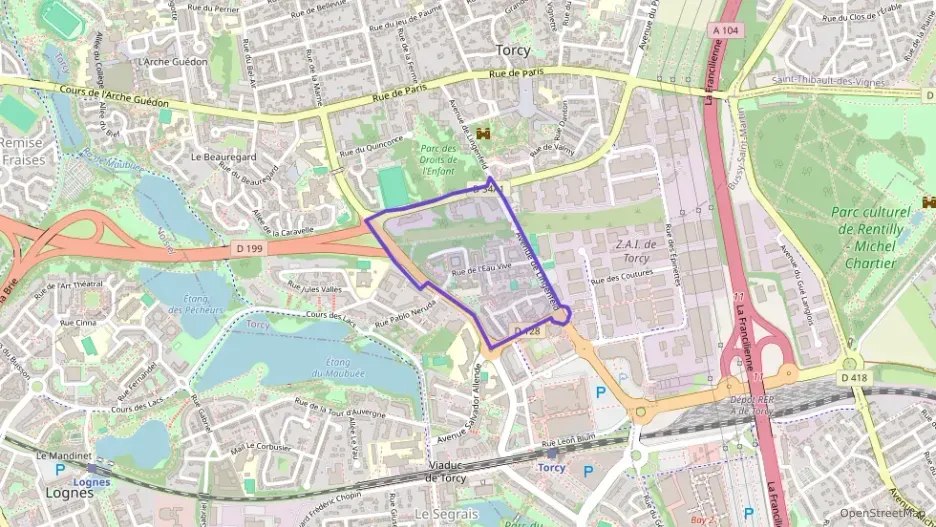 Appartement 82 m² quatre pièces à vendre à Torcy