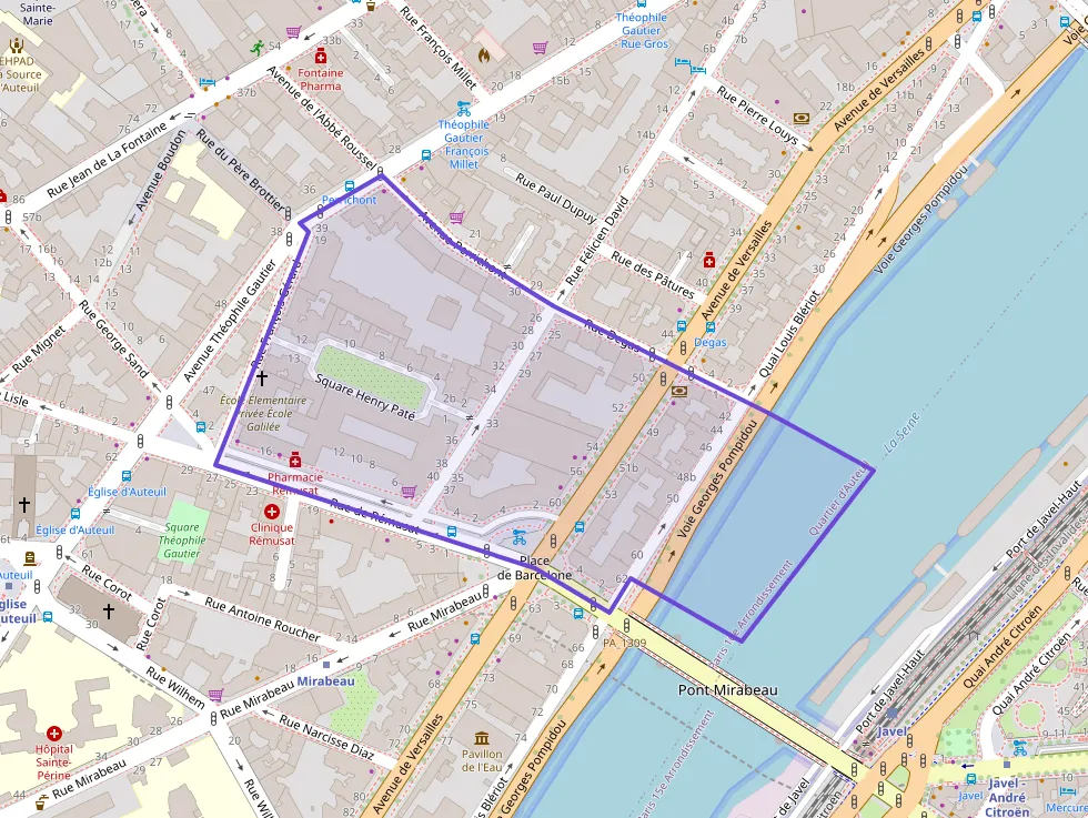 Appartement 66 m² deux pieces à vendre à Paris 16e Arrondissement