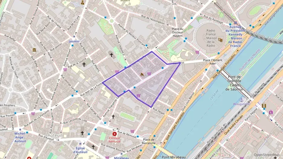 Appartement 52 m² deux pieces à vendre à Paris 16e Arrondissement