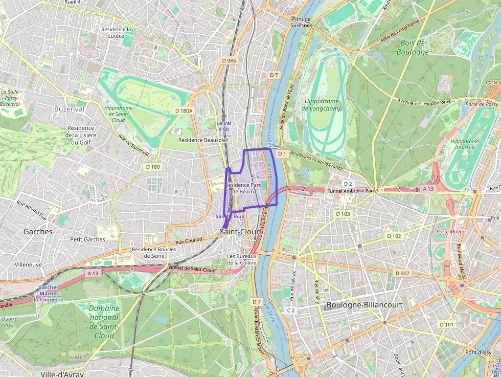 Appartement 44 m² trois pièces à vendre à Saint-Cloud