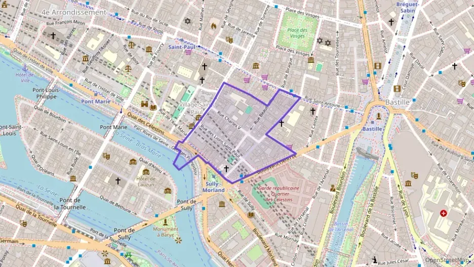 Appartement 48 m² deux pieces à vendre à Paris 4e Arrondissement