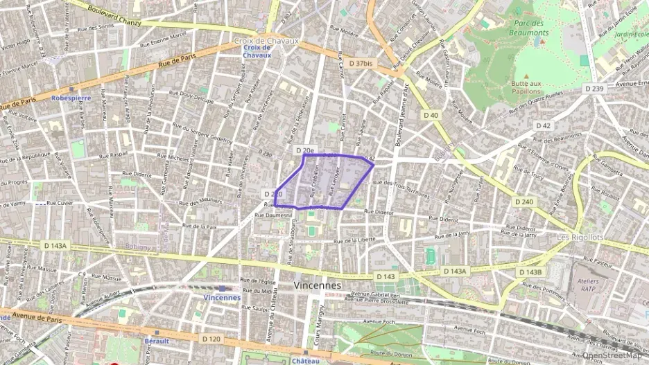 Appartement 55 m² deux pieces à vendre à Vincennes