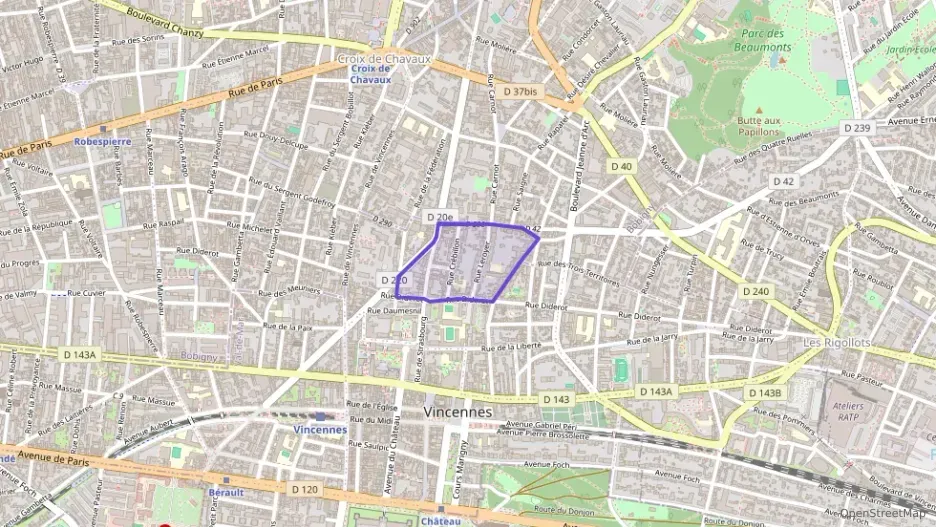 Appartement 43 m² deux pieces à vendre à Vincennes