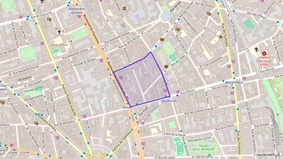 Appartement 44 m² deux pieces à vendre à Paris 20e Arrondissement