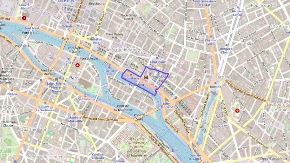 Appartement 72 m² quatre pièces à vendre à Paris 4e Arrondissement