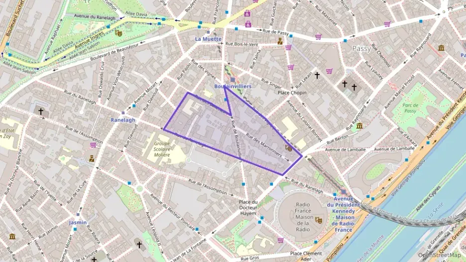 Appartement 35 m² une piece à vendre à Paris 16e Arrondissement