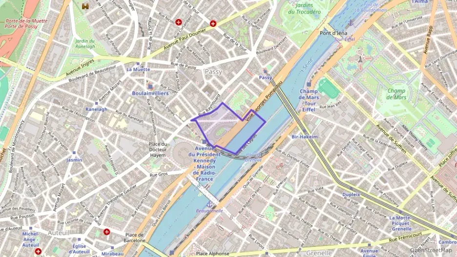 Appartement 59 m² deux pieces à vendre à Paris 16e Arrondissement