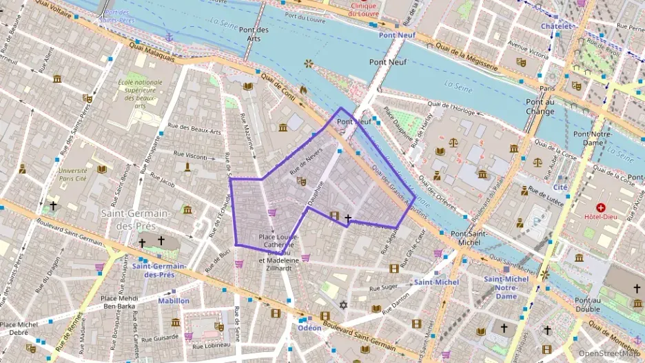 Appartement 43 m² une piece à vendre à Paris 6e Arrondissement