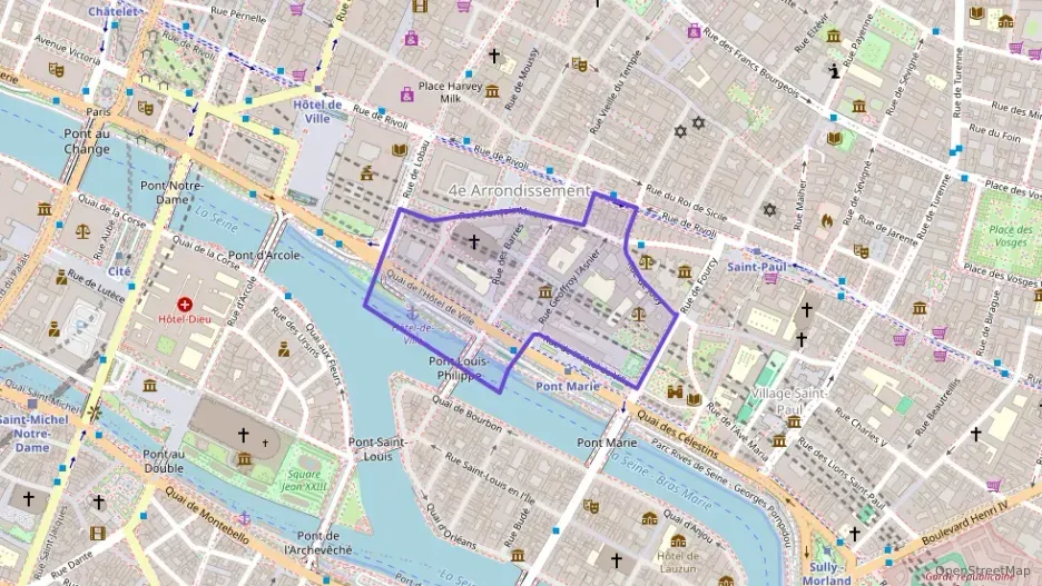 Appartement 75 m² une piece à vendre à Paris 4e Arrondissement