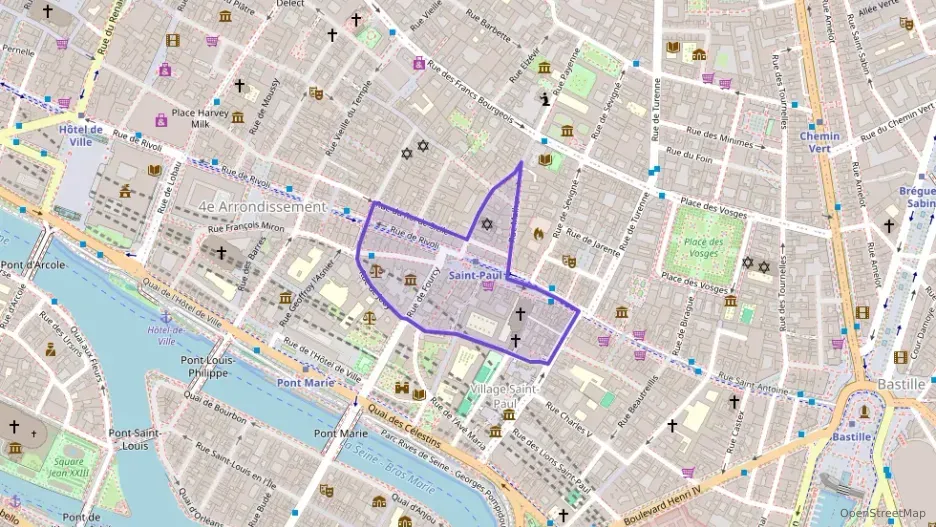 Appartement 59 m² quatre pièces à vendre à Paris 4e Arrondissement