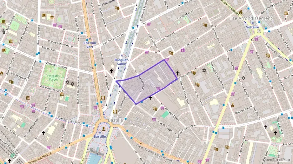 Appartement 44 m² deux pieces à vendre à Paris 11e Arrondissement