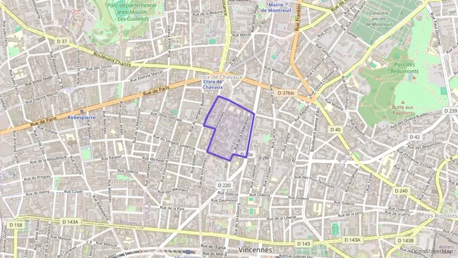 Appartement 46 m² deux pieces à vendre à Montreuil