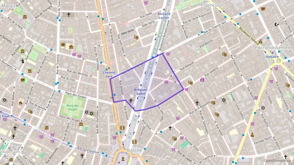 Appartement 42 m² deux pieces à vendre à Paris 11e Arrondissement