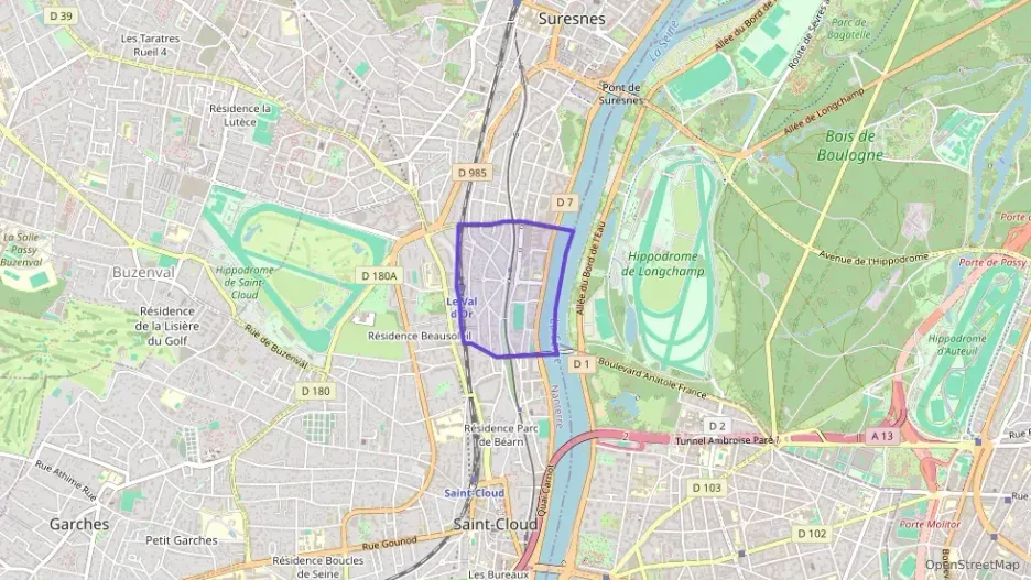 Appartement 52 m² trois pièces à vendre à Saint-Cloud