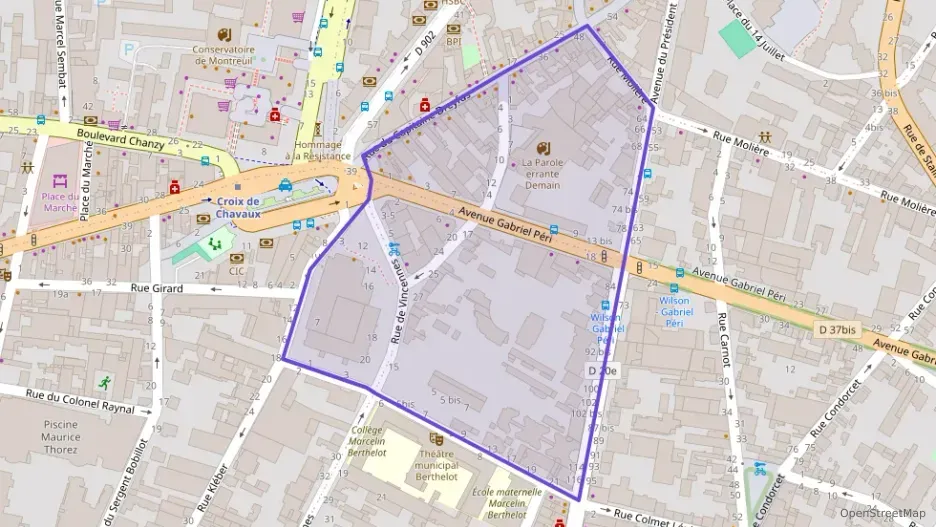 Appartement 70 m² trois pièces à vendre à Montreuil