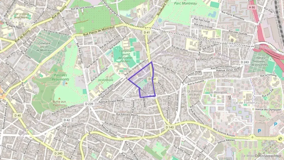 Appartement 85 m² quatre pièces à vendre à Montreuil