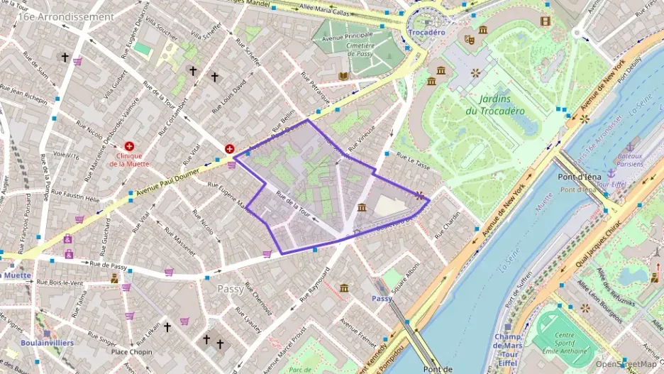 Appartement 73 m² trois pièces à vendre à Paris 16e Arrondissement