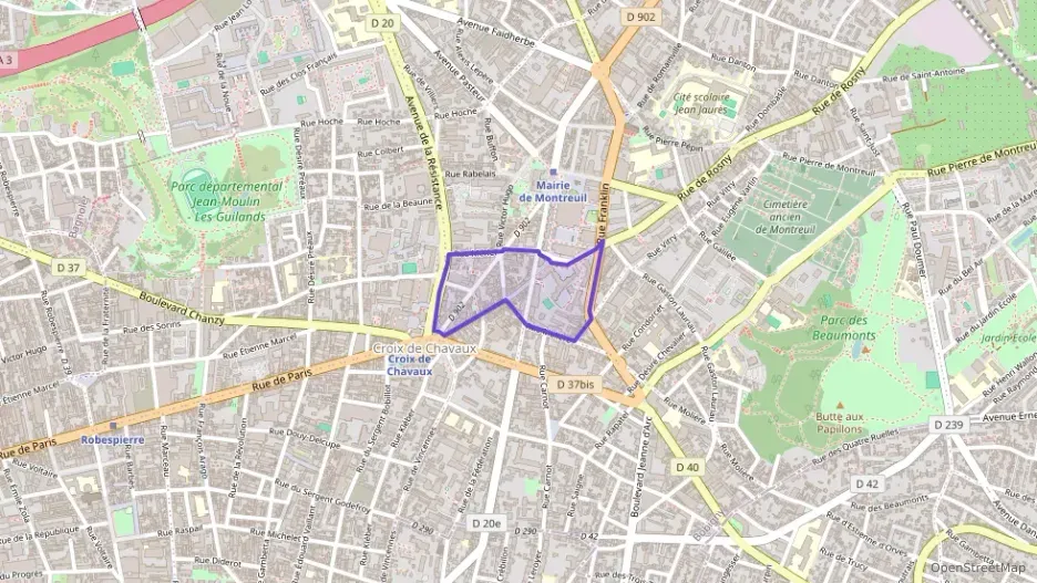 Appartement 93 m² cinq pièces à vendre à Montreuil