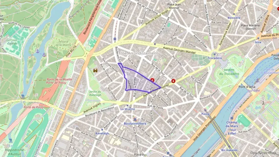 Appartement 56 m² deux pieces à vendre à Paris 16e Arrondissement