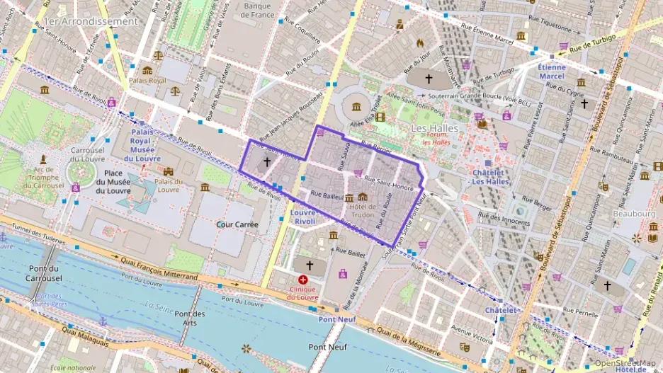 Appartement 54 m² trois pièces à vendre à Paris 1er Arrondissement