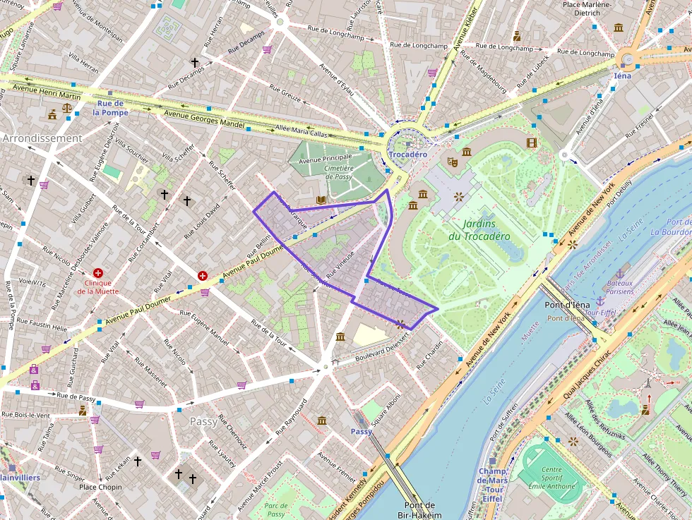 Appartement 50 m² deux pieces à vendre à Paris 16e Arrondissement