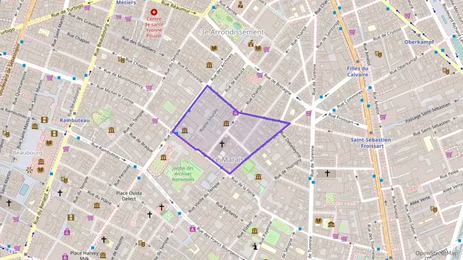 Appartement 54 m² deux pieces à vendre à Paris 3e Arrondissement
