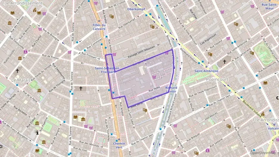 Appartement 45 m² deux pieces à vendre à Paris 11e Arrondissement