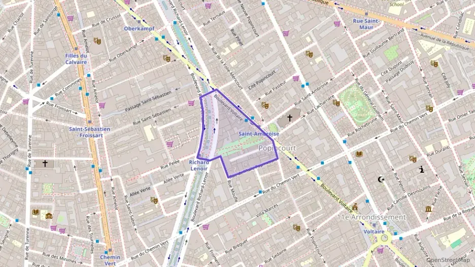 Appartement 53 m² trois pièces à vendre à Paris 11e Arrondissement