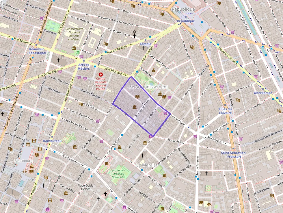 Appartement 55 m² trois pièces à vendre à Paris 3e Arrondissement