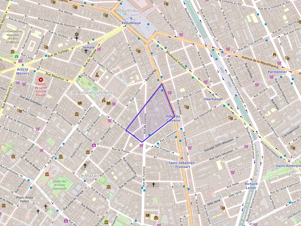 Appartement 71 m² trois pièces à vendre à Paris 3e Arrondissement