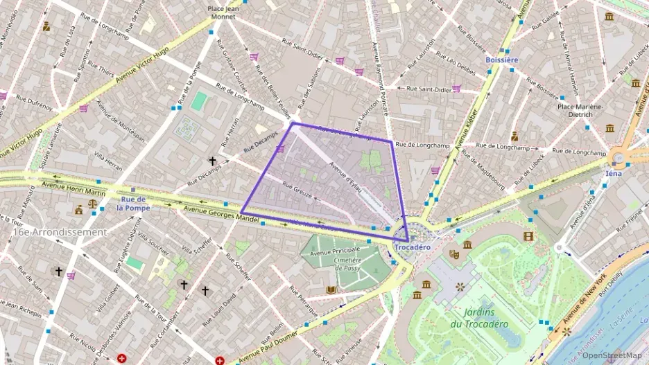 Appartement 62 m² une piece à vendre à Paris 16e Arrondissement