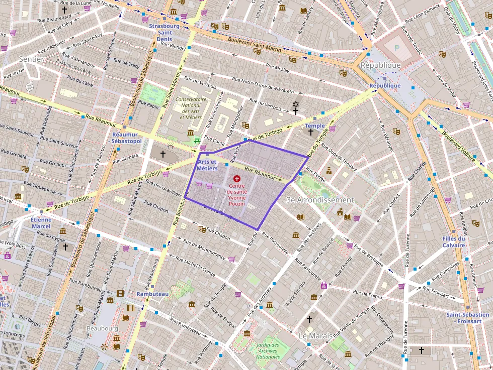 Appartement 26 m² une piece à vendre à Paris 3e Arrondissement