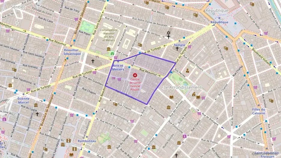 Appartement 74 m² trois pièces à vendre à Paris 3e Arrondissement