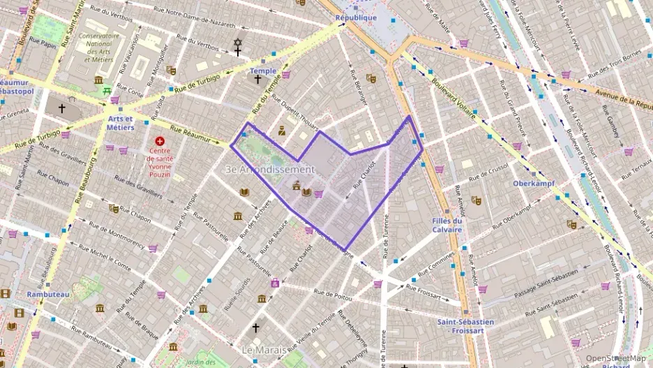 Appartement 35 m² une piece à vendre à Paris 3e Arrondissement