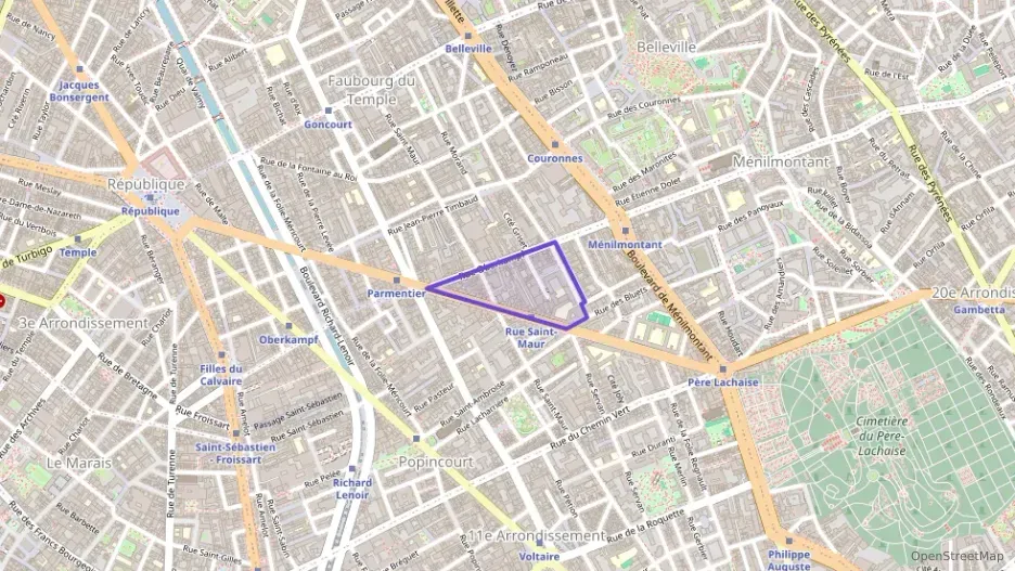Appartement 54 m² deux pieces à vendre à Paris 11e Arrondissement