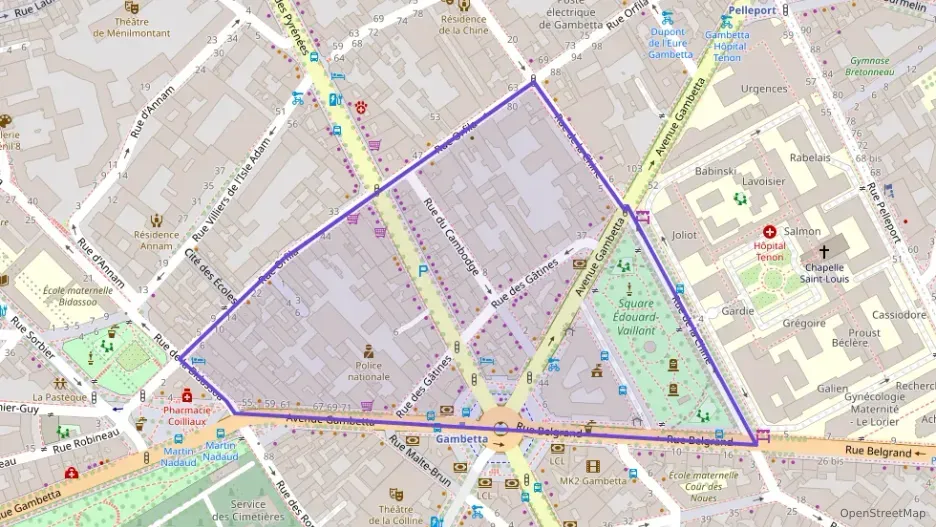 Appartement 46 m² deux pieces à vendre à Paris 20e Arrondissement