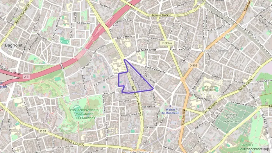 Appartement 58 m² trois pièces à vendre à Montreuil