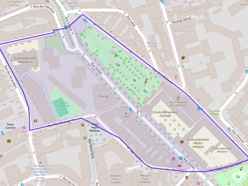 Appartement 41 m² deux pieces à vendre à Paris 20e Arrondissement