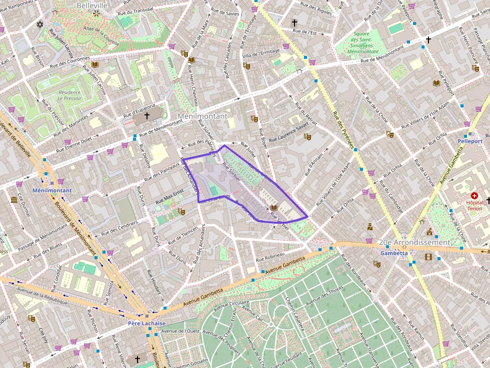 Appartement 41 m² deux pieces à vendre à Paris 20e Arrondissement